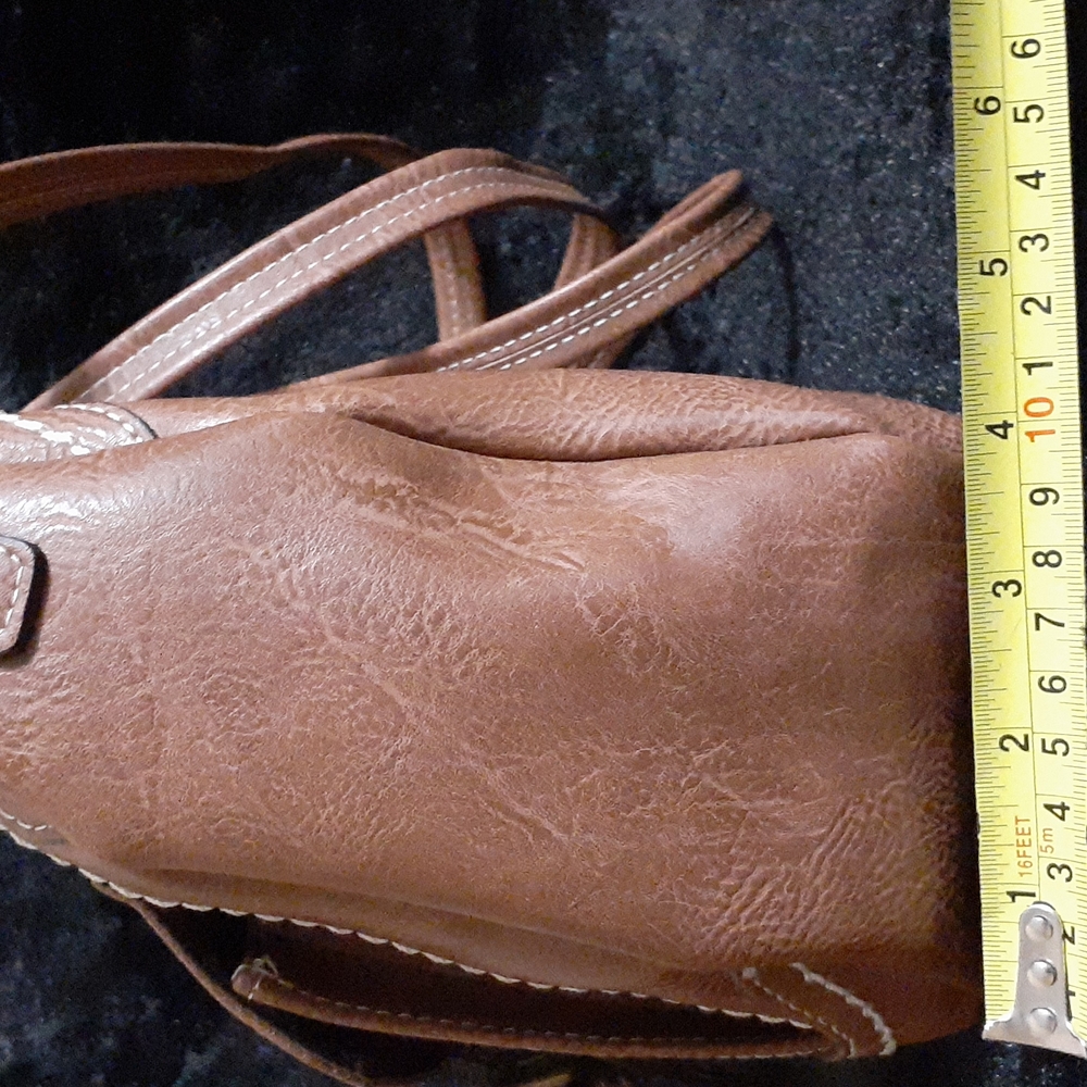 Vintage Leather Purse Top Handle Saddle - Picture 9 of 9